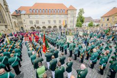 Zapfenstreich für den neuen Paderborner Erzbischof +++ Historische Schützenbruderschaften ehren Erzbischof Dr. Udo Markus Bentz am 16. Juni 2024 +++ Foto: Besim Mazhiqi